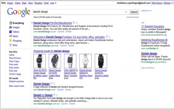 google søgning danish design